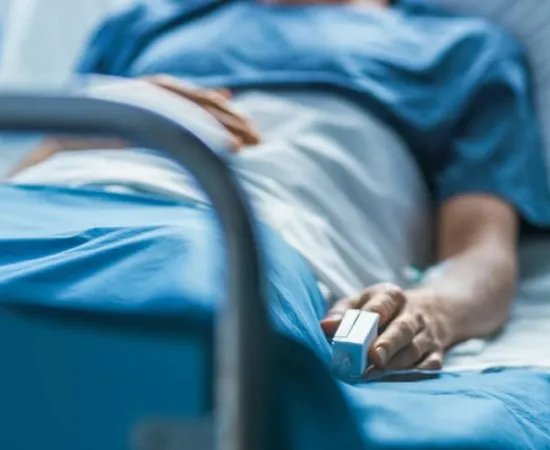 patient in hospital bed