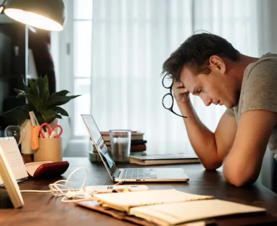 stressed man